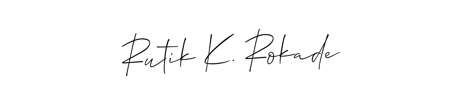 You can use this online signature creator to create a handwritten signature for the name Rutik K. Rokade. This is the best online autograph maker. Rutik K. Rokade signature style 2 images and pictures png