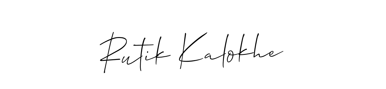 Make a beautiful signature design for name Rutik Kalokhe. Use this online signature maker to create a handwritten signature for free. Rutik Kalokhe signature style 2 images and pictures png