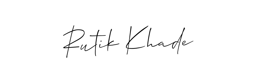 How to Draw Rutik Khade signature style? Allison_Script is a latest design signature styles for name Rutik Khade. Rutik Khade signature style 2 images and pictures png