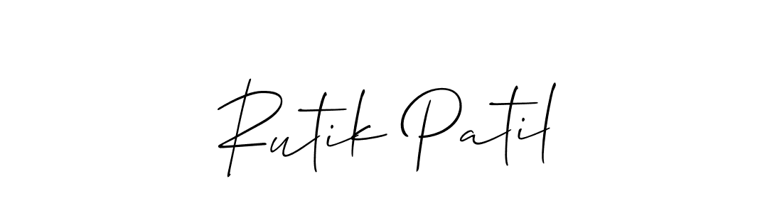 Also You can easily find your signature by using the search form. We will create Rutik Patil name handwritten signature images for you free of cost using Allison_Script sign style. Rutik Patil signature style 2 images and pictures png