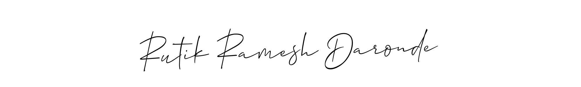 Make a beautiful signature design for name Rutik Ramesh Daronde. Use this online signature maker to create a handwritten signature for free. Rutik Ramesh Daronde signature style 2 images and pictures png