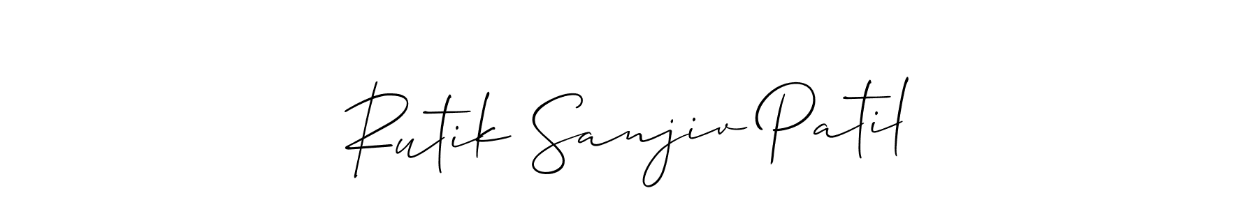 Also we have Rutik Sanjiv Patil name is the best signature style. Create professional handwritten signature collection using Allison_Script autograph style. Rutik Sanjiv Patil signature style 2 images and pictures png