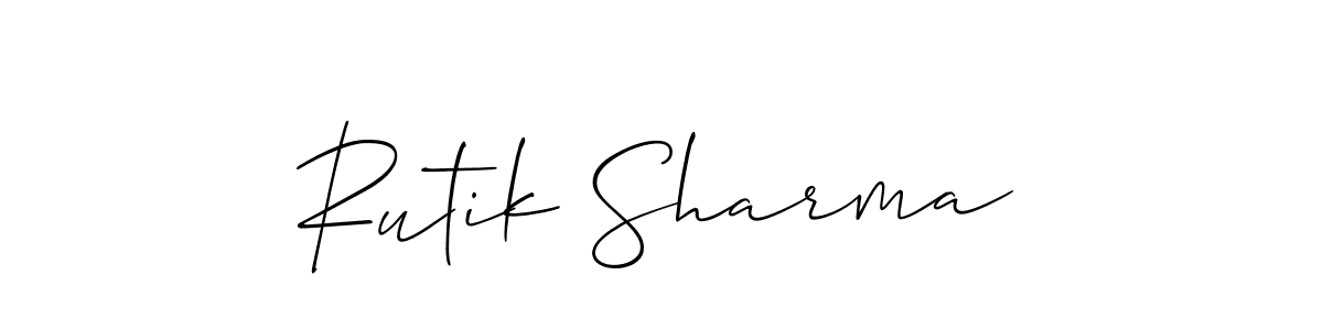 You should practise on your own different ways (Allison_Script) to write your name (Rutik Sharma) in signature. don't let someone else do it for you. Rutik Sharma signature style 2 images and pictures png