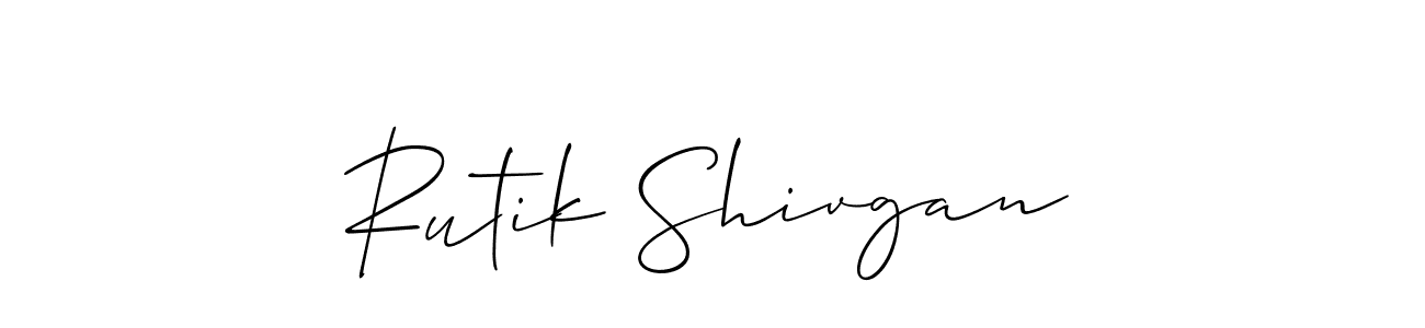 Design your own signature with our free online signature maker. With this signature software, you can create a handwritten (Allison_Script) signature for name Rutik Shivgan. Rutik Shivgan signature style 2 images and pictures png