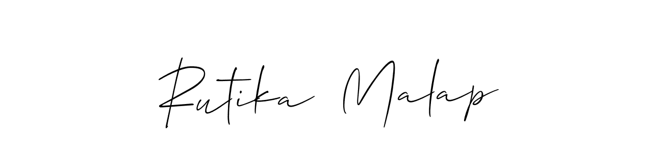 You can use this online signature creator to create a handwritten signature for the name Rutika  Malap. This is the best online autograph maker. Rutika  Malap signature style 2 images and pictures png