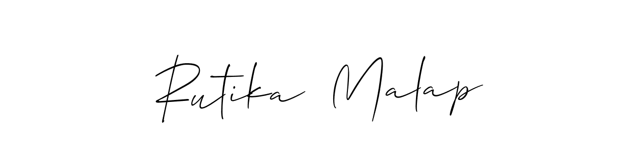 You can use this online signature creator to create a handwritten signature for the name Rutika  Malap. This is the best online autograph maker. Rutika  Malap signature style 2 images and pictures png