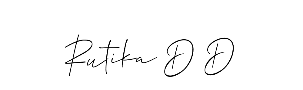 You should practise on your own different ways (Allison_Script) to write your name (Rutika D D) in signature. don't let someone else do it for you. Rutika D D signature style 2 images and pictures png