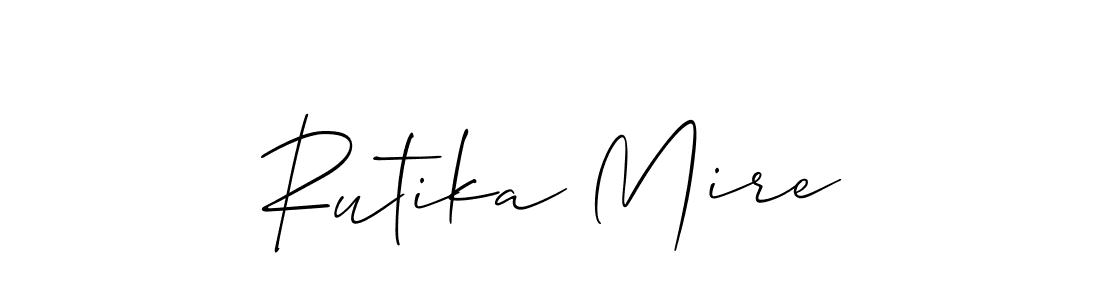 Design your own signature with our free online signature maker. With this signature software, you can create a handwritten (Allison_Script) signature for name Rutika Mire. Rutika Mire signature style 2 images and pictures png