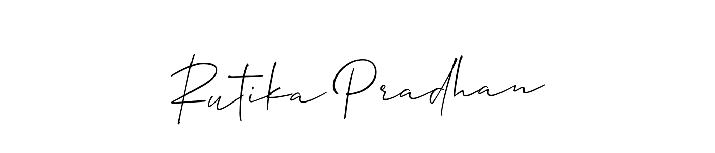 Create a beautiful signature design for name Rutika Pradhan. With this signature (Allison_Script) fonts, you can make a handwritten signature for free. Rutika Pradhan signature style 2 images and pictures png