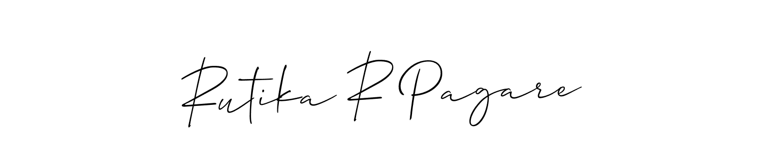 Use a signature maker to create a handwritten signature online. With this signature software, you can design (Allison_Script) your own signature for name Rutika R Pagare. Rutika R Pagare signature style 2 images and pictures png