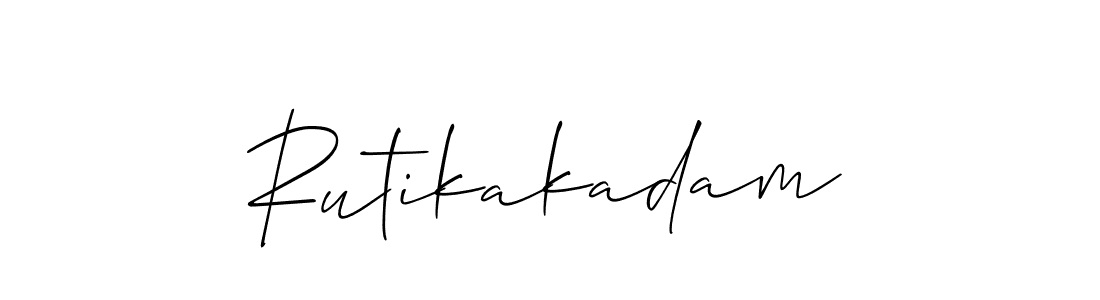 The best way (Allison_Script) to make a short signature is to pick only two or three words in your name. The name Rutikakadam include a total of six letters. For converting this name. Rutikakadam signature style 2 images and pictures png