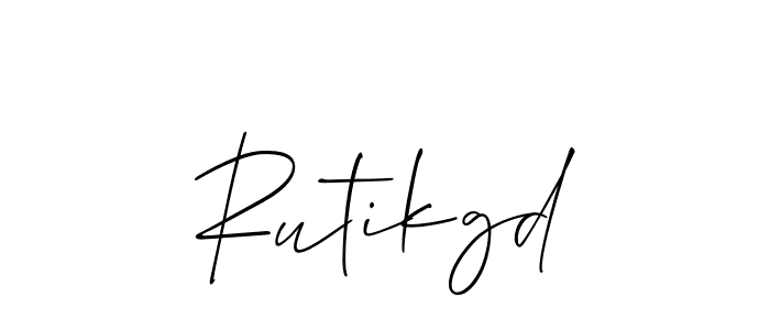 You can use this online signature creator to create a handwritten signature for the name Rutikgd. This is the best online autograph maker. Rutikgd signature style 2 images and pictures png