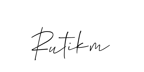 It looks lik you need a new signature style for name Rutikm. Design unique handwritten (Allison_Script) signature with our free signature maker in just a few clicks. Rutikm signature style 2 images and pictures png