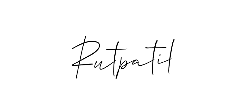Allison_Script is a professional signature style that is perfect for those who want to add a touch of class to their signature. It is also a great choice for those who want to make their signature more unique. Get Rutpatil name to fancy signature for free. Rutpatil signature style 2 images and pictures png