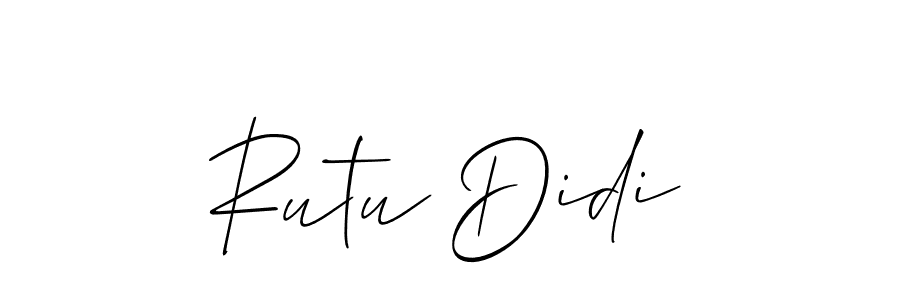 How to Draw Rutu Didi signature style? Allison_Script is a latest design signature styles for name Rutu Didi. Rutu Didi signature style 2 images and pictures png