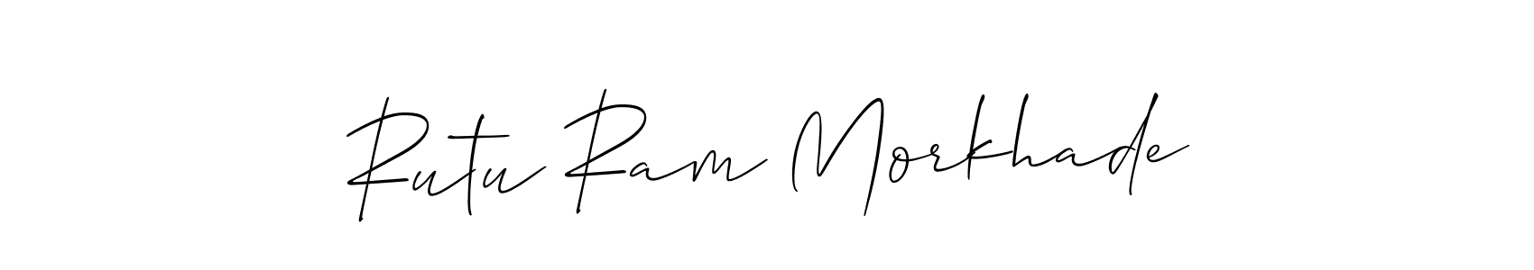 Best and Professional Signature Style for Rutu Ram Morkhade. Allison_Script Best Signature Style Collection. Rutu Ram Morkhade signature style 2 images and pictures png