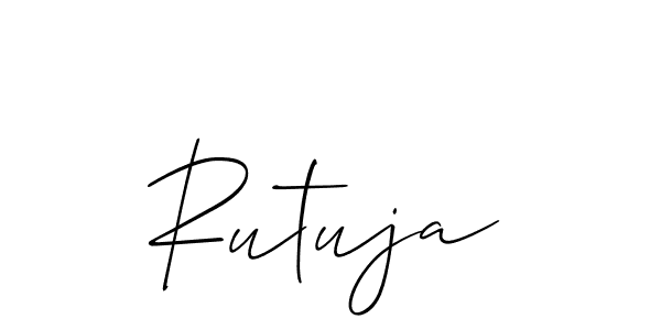 Design your own signature with our free online signature maker. With this signature software, you can create a handwritten (Allison_Script) signature for name Rutuja. Rutuja signature style 2 images and pictures png