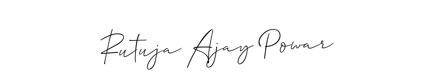 How to make Rutuja Ajay Powar signature? Allison_Script is a professional autograph style. Create handwritten signature for Rutuja Ajay Powar name. Rutuja Ajay Powar signature style 2 images and pictures png