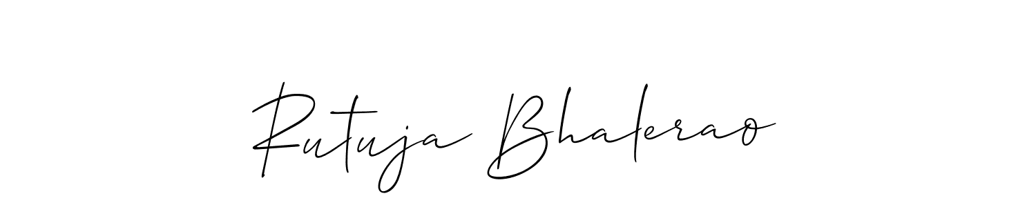 How to make Rutuja Bhalerao name signature. Use Allison_Script style for creating short signs online. This is the latest handwritten sign. Rutuja Bhalerao signature style 2 images and pictures png