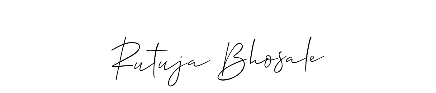 Make a beautiful signature design for name Rutuja Bhosale. With this signature (Allison_Script) style, you can create a handwritten signature for free. Rutuja Bhosale signature style 2 images and pictures png