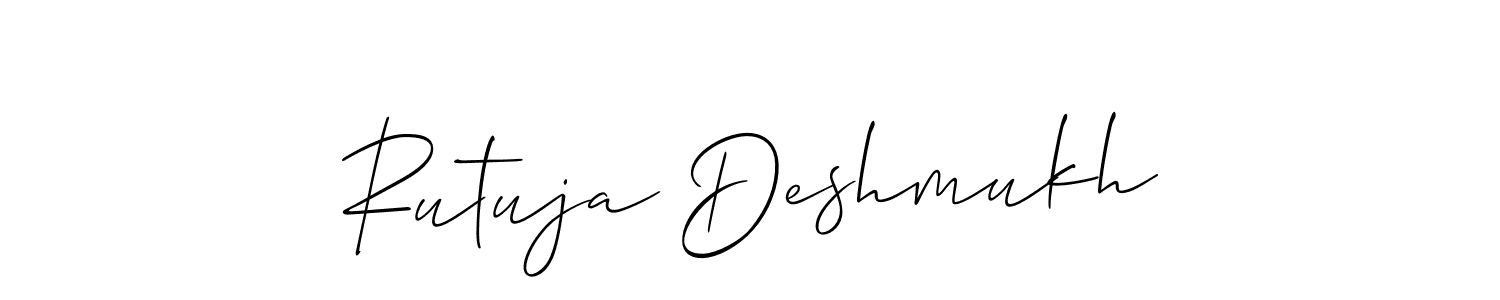 Make a beautiful signature design for name Rutuja Deshmukh. With this signature (Allison_Script) style, you can create a handwritten signature for free. Rutuja Deshmukh signature style 2 images and pictures png