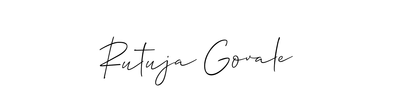 Rutuja Govale stylish signature style. Best Handwritten Sign (Allison_Script) for my name. Handwritten Signature Collection Ideas for my name Rutuja Govale. Rutuja Govale signature style 2 images and pictures png
