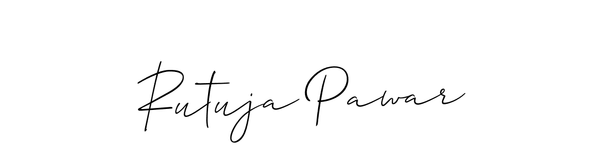 Make a beautiful signature design for name Rutuja Pawar. With this signature (Allison_Script) style, you can create a handwritten signature for free. Rutuja Pawar signature style 2 images and pictures png