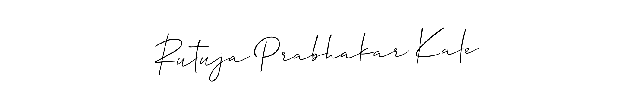 Make a short Rutuja Prabhakar Kale signature style. Manage your documents anywhere anytime using Allison_Script. Create and add eSignatures, submit forms, share and send files easily. Rutuja Prabhakar Kale signature style 2 images and pictures png