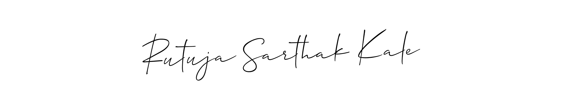 Make a short Rutuja Sarthak Kale signature style. Manage your documents anywhere anytime using Allison_Script. Create and add eSignatures, submit forms, share and send files easily. Rutuja Sarthak Kale signature style 2 images and pictures png