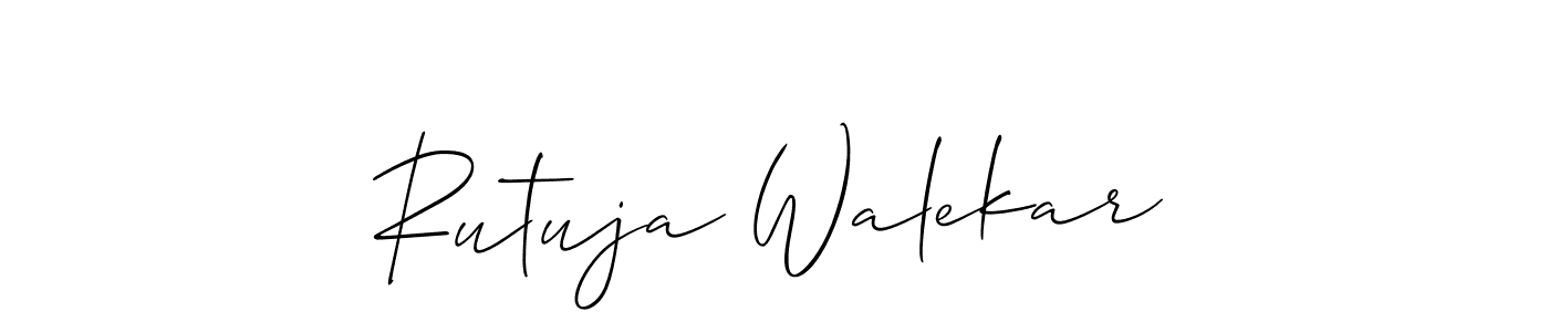 This is the best signature style for the Rutuja Walekar name. Also you like these signature font (Allison_Script). Mix name signature. Rutuja Walekar signature style 2 images and pictures png