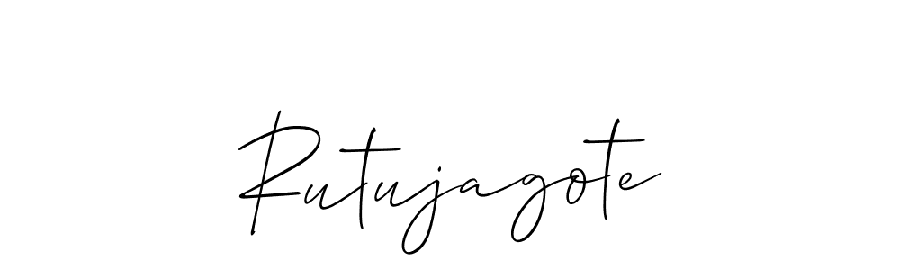 You should practise on your own different ways (Allison_Script) to write your name (Rutujagote) in signature. don't let someone else do it for you. Rutujagote signature style 2 images and pictures png