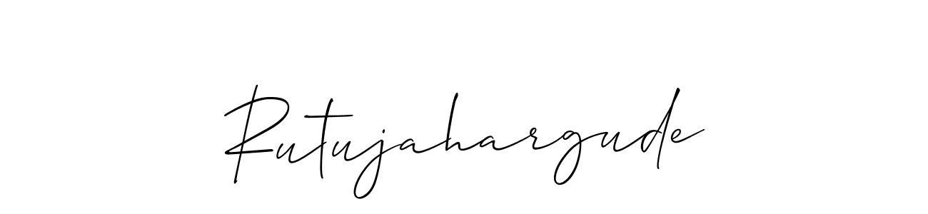You should practise on your own different ways (Allison_Script) to write your name (Rutujahargude) in signature. don't let someone else do it for you. Rutujahargude signature style 2 images and pictures png