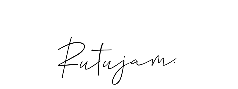 You can use this online signature creator to create a handwritten signature for the name Rutujam.. This is the best online autograph maker. Rutujam. signature style 2 images and pictures png