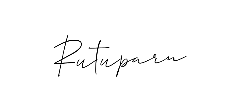 Make a beautiful signature design for name Rutuparn. With this signature (Allison_Script) style, you can create a handwritten signature for free. Rutuparn signature style 2 images and pictures png