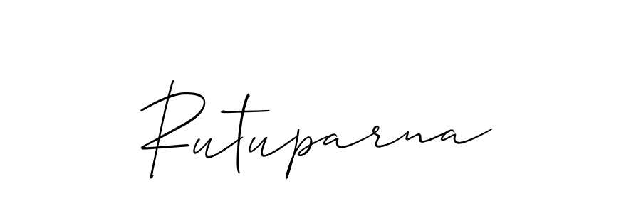 Use a signature maker to create a handwritten signature online. With this signature software, you can design (Allison_Script) your own signature for name Rutuparna. Rutuparna signature style 2 images and pictures png