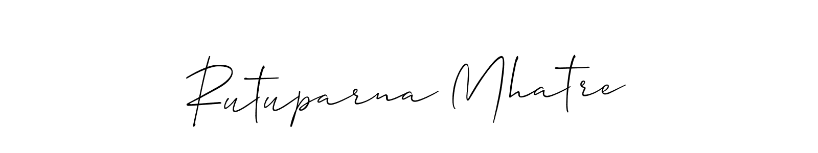 if you are searching for the best signature style for your name Rutuparna Mhatre. so please give up your signature search. here we have designed multiple signature styles  using Allison_Script. Rutuparna Mhatre signature style 2 images and pictures png