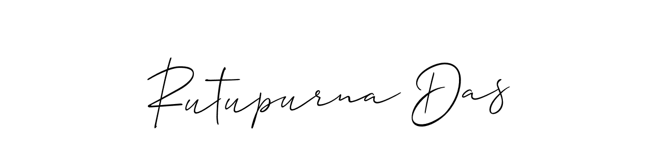 Make a short Rutupurna Das signature style. Manage your documents anywhere anytime using Allison_Script. Create and add eSignatures, submit forms, share and send files easily. Rutupurna Das signature style 2 images and pictures png