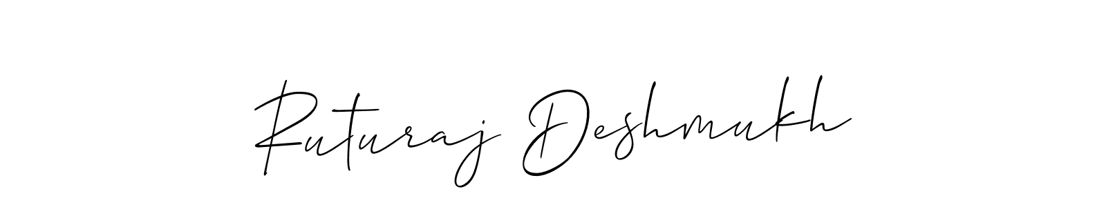 This is the best signature style for the Ruturaj Deshmukh name. Also you like these signature font (Allison_Script). Mix name signature. Ruturaj Deshmukh signature style 2 images and pictures png