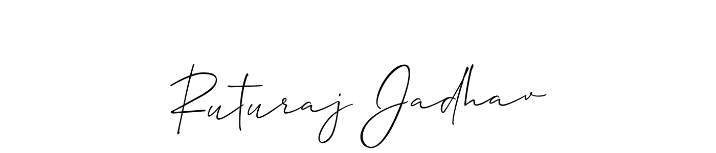 Use a signature maker to create a handwritten signature online. With this signature software, you can design (Allison_Script) your own signature for name Ruturaj Jadhav. Ruturaj Jadhav signature style 2 images and pictures png