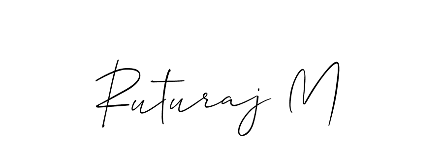 Design your own signature with our free online signature maker. With this signature software, you can create a handwritten (Allison_Script) signature for name Ruturaj M. Ruturaj M signature style 2 images and pictures png