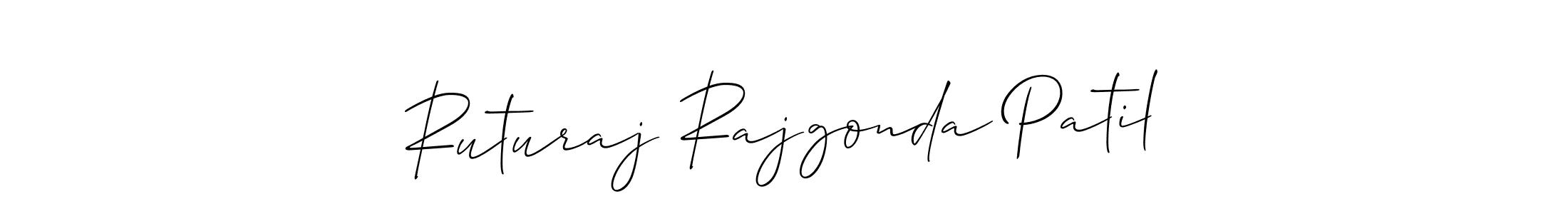 This is the best signature style for the Ruturaj Rajgonda Patil name. Also you like these signature font (Allison_Script). Mix name signature. Ruturaj Rajgonda Patil signature style 2 images and pictures png