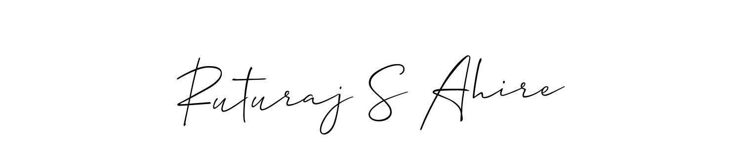 How to make Ruturaj S Ahire signature? Allison_Script is a professional autograph style. Create handwritten signature for Ruturaj S Ahire name. Ruturaj S Ahire signature style 2 images and pictures png