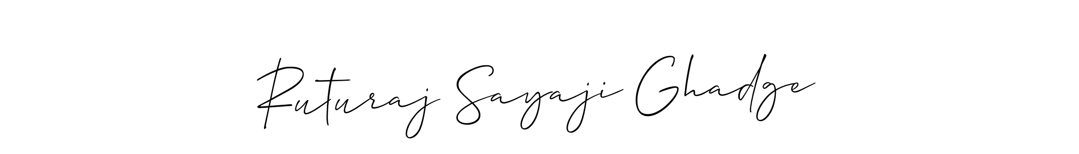 You should practise on your own different ways (Allison_Script) to write your name (Ruturaj Sayaji Ghadge) in signature. don't let someone else do it for you. Ruturaj Sayaji Ghadge signature style 2 images and pictures png