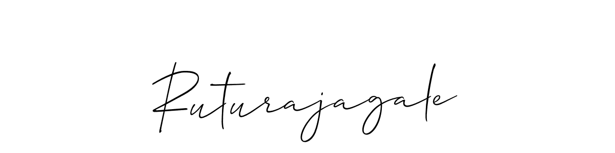 How to make Ruturajagale name signature. Use Allison_Script style for creating short signs online. This is the latest handwritten sign. Ruturajagale signature style 2 images and pictures png