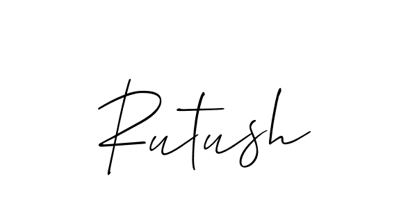Best and Professional Signature Style for Rutush. Allison_Script Best Signature Style Collection. Rutush signature style 2 images and pictures png