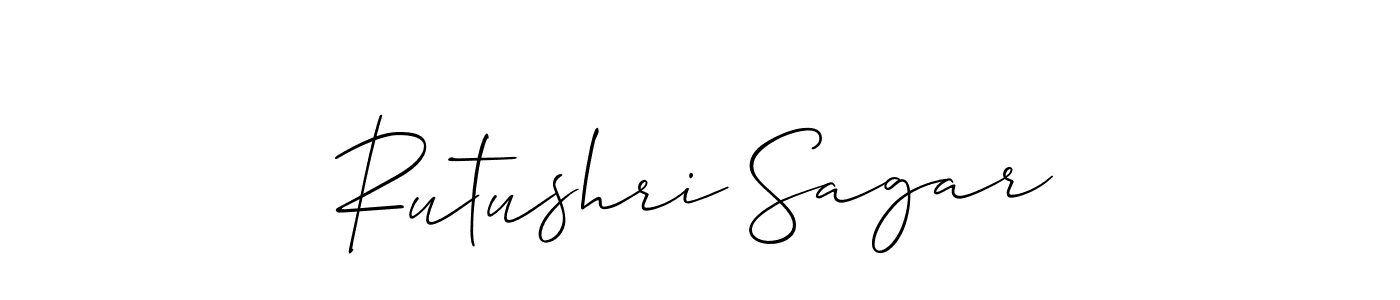 Rutushri Sagar stylish signature style. Best Handwritten Sign (Allison_Script) for my name. Handwritten Signature Collection Ideas for my name Rutushri Sagar. Rutushri Sagar signature style 2 images and pictures png