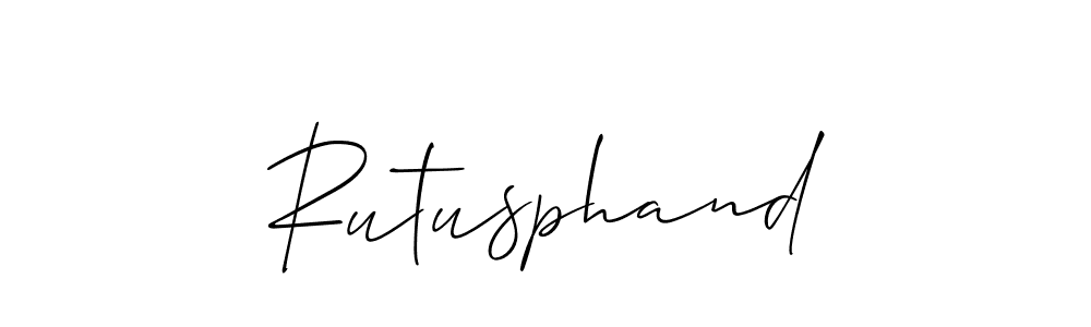 Create a beautiful signature design for name Rutusphand. With this signature (Allison_Script) fonts, you can make a handwritten signature for free. Rutusphand signature style 2 images and pictures png