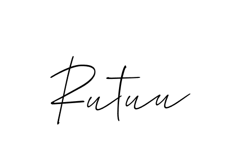 How to Draw Rutuu signature style? Allison_Script is a latest design signature styles for name Rutuu. Rutuu signature style 2 images and pictures png