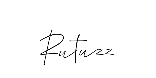 Use a signature maker to create a handwritten signature online. With this signature software, you can design (Allison_Script) your own signature for name Rutuzz. Rutuzz signature style 2 images and pictures png