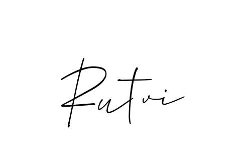 Similarly Allison_Script is the best handwritten signature design. Signature creator online .You can use it as an online autograph creator for name Rutvi. Rutvi signature style 2 images and pictures png